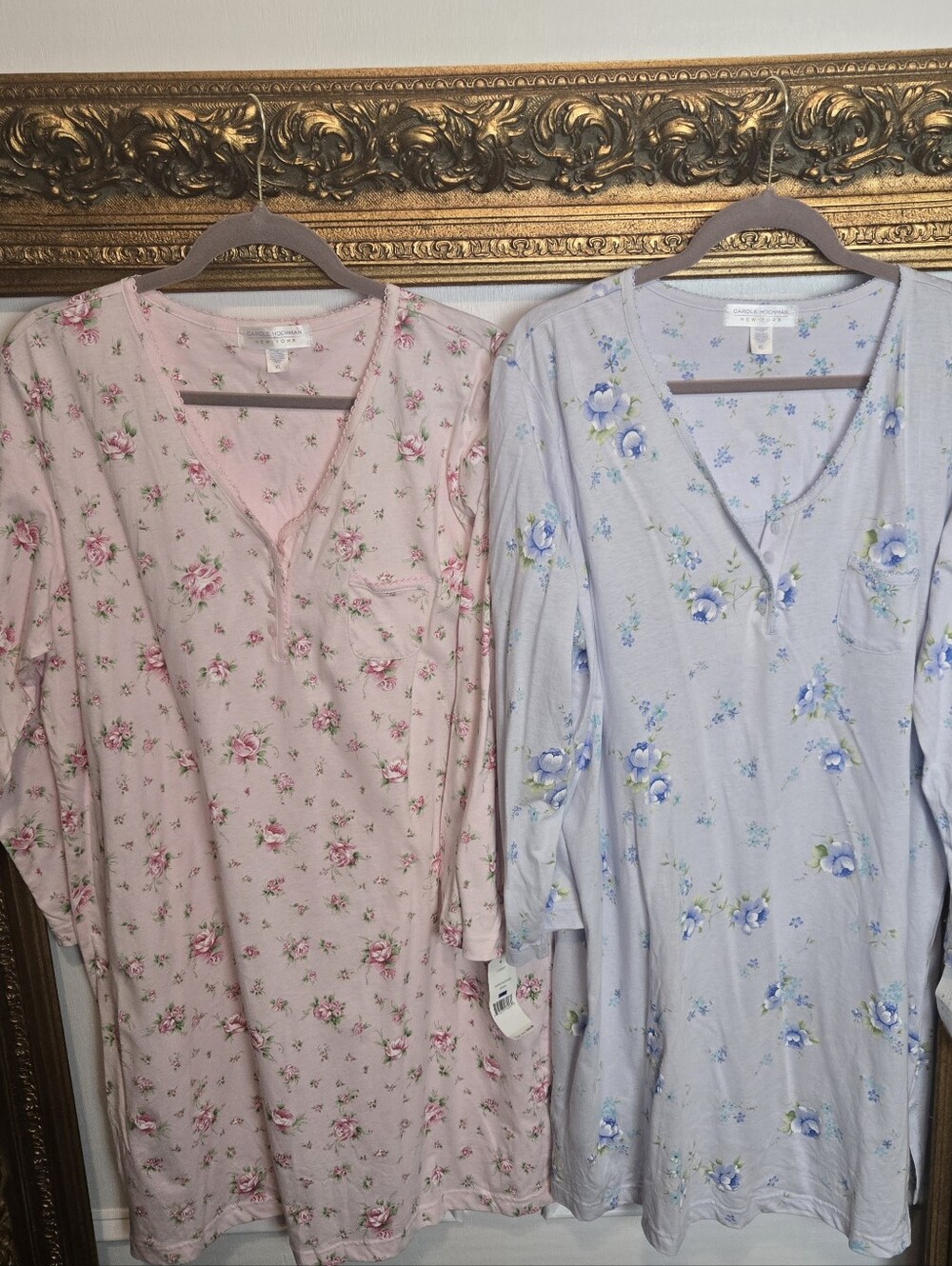 NWT 100% Cotton Cabbage Rose Floral Nightie Nightgown XL Bundle Shabby Chic